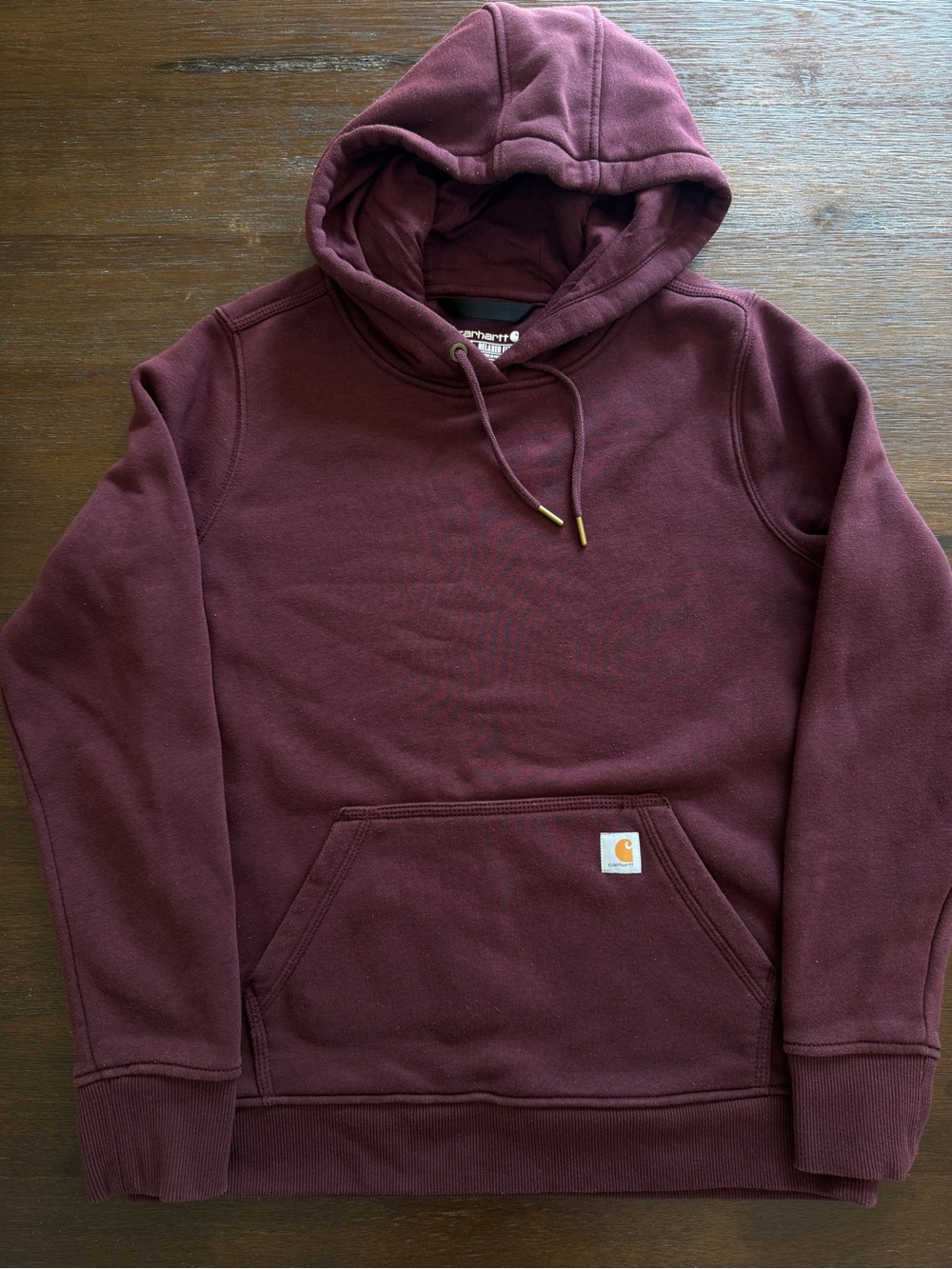 Carhartt Maroon Pullover Hooded Sweatshirt - Woman's Classic Medium